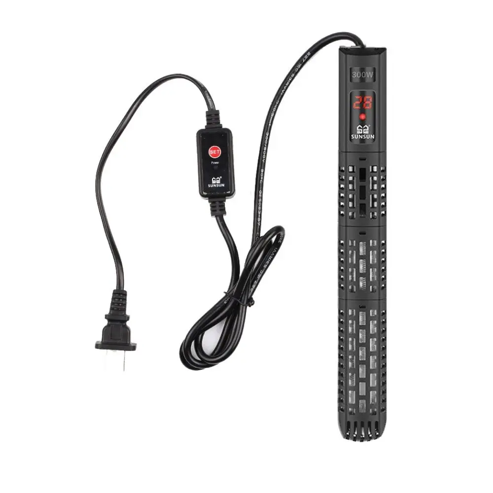 

50-500W LCD Display Digital Water Heating Rod Quartz Glass LCD Display Aquarium Submersible Heater Automatic Adjustable