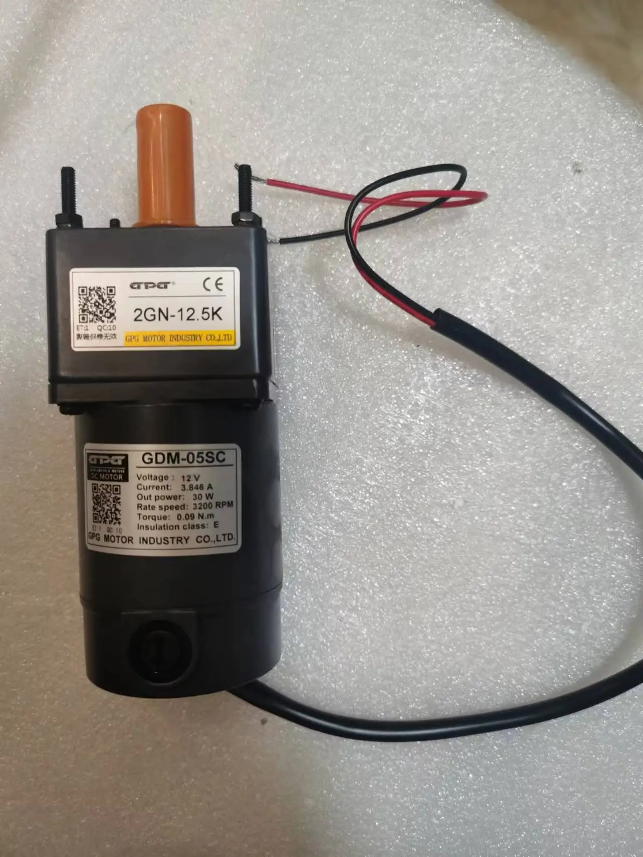 Motor da C.c. do Eixo 10 mm 2gn 12.5k 12v 30w 0.09nm do Motor de Gpg