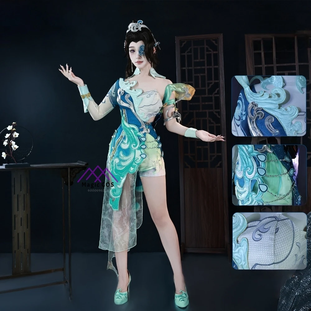 

Hot Game Naraka: Bladepoint Cosplay Chuyun Jiuge: Lady of The Xiang River Costume Anime Valda Cui Role Playing Dress Women Adult