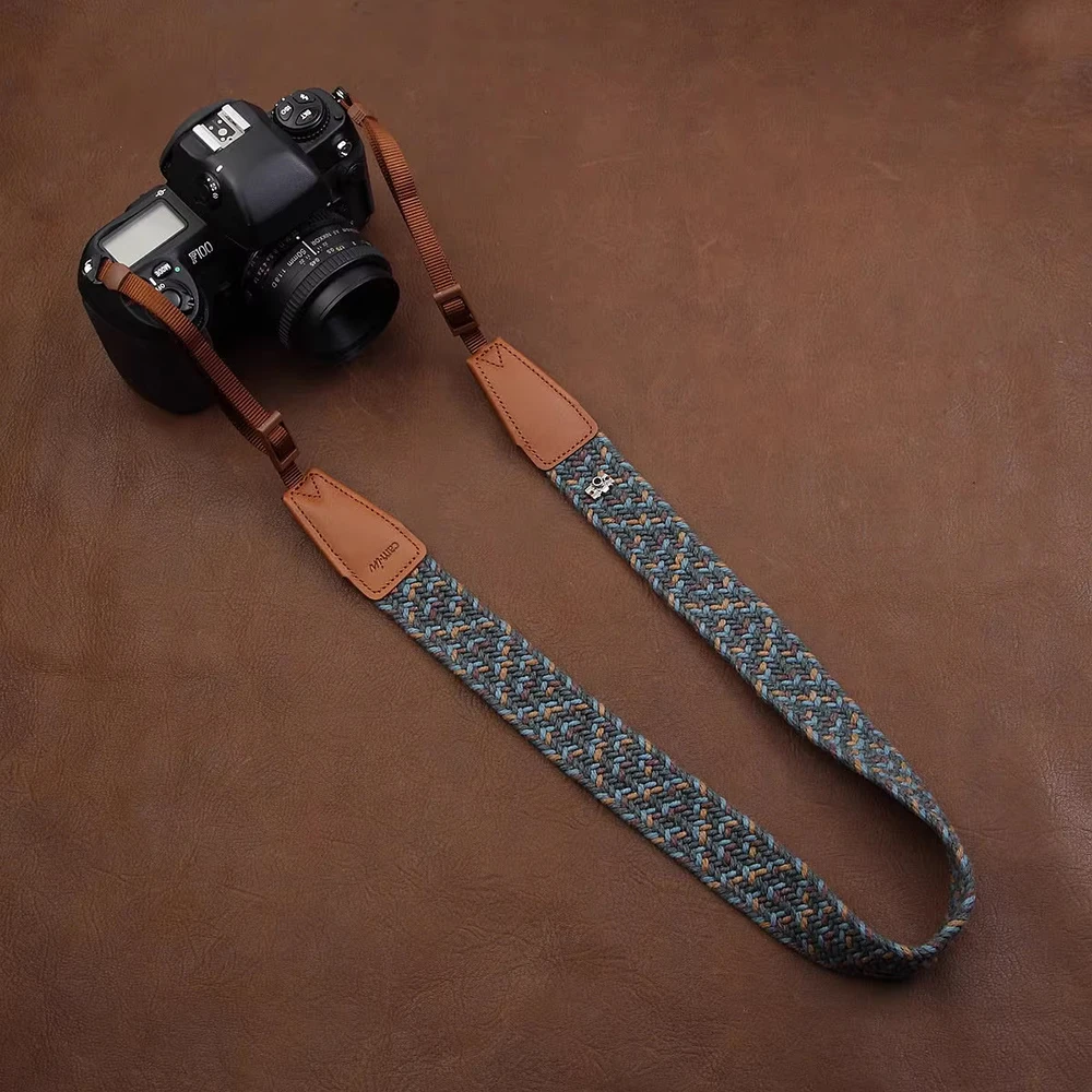 Adjustable Mirrorless Camera Neck Strap Universal Camera Shoulder Strap Classic Cotton Woven Digital SLR Camera Shoulder Strap