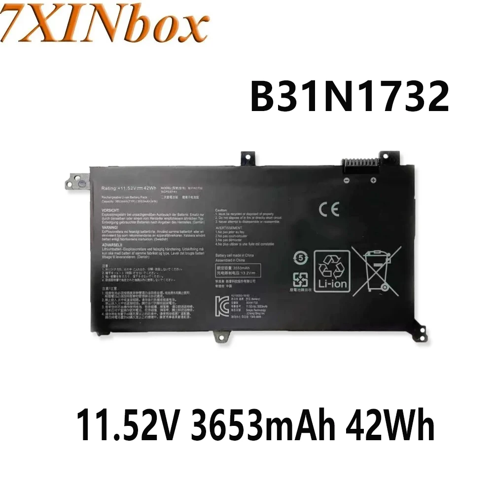 7XINbox B31N1732 11.52V 3653mAh 42Wh Battery for Asus VivoBook s14 s430fa s430fn s430ua x430uf  B31Bi9H  S430FA-EB039R X430UN-1E