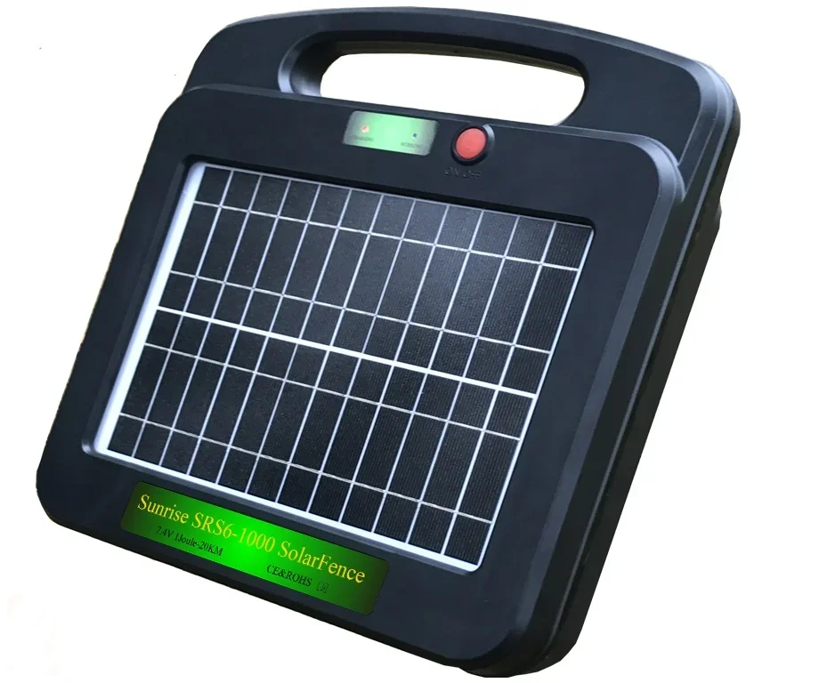 Solar and lithium battery electric fence energizer