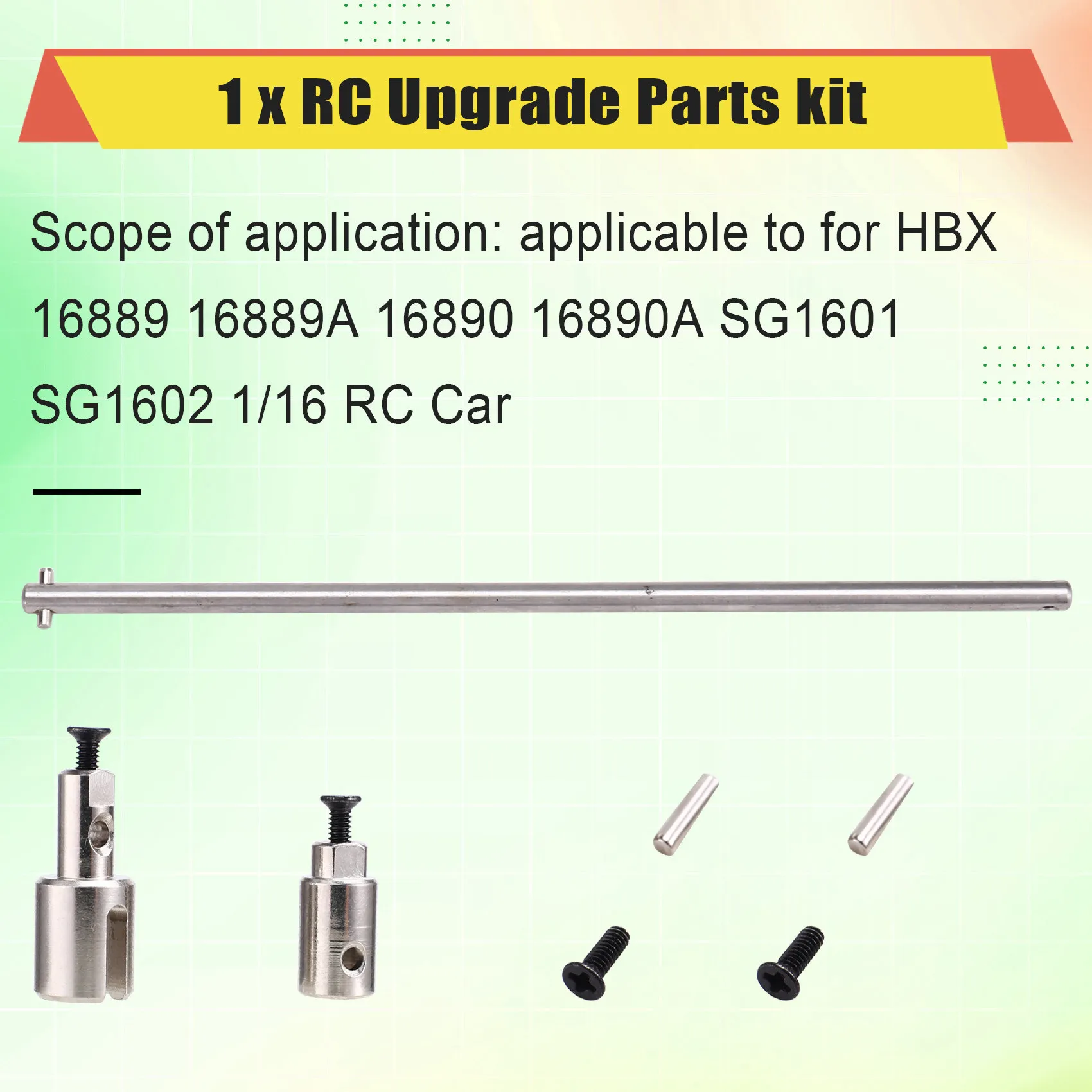 Стабильная производительность-для HBX 16889 16889A 16890 16890A SG1601 SG1602 Металлический центральный приводной вал M16101 1/16 Запчасти для радиоуправляемых автомобилей A