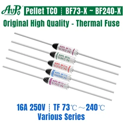 Thermal Fuse 16A 250V Temperature Cutoff TF 73C 77C 84C 94C 99C 104C 113C 117C 121C 133C 142C 157C 172C 184C 192C 216C 229C 240C