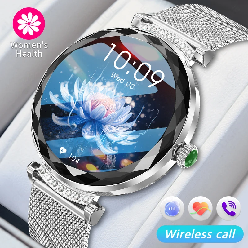 

LIGE Luxury Women Smart Watch 1.19" AMOLED Screen Fashion Health Monitoring Bluetooth Call Sport Fitness Tracker Smartwatch Lady