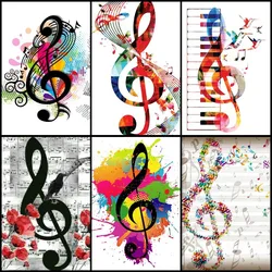 Music Notes Diamond Mosaic Painting 5d Full Drill Square New Abstract Pictures Diamonds Creative Hobby Gift Embroidery