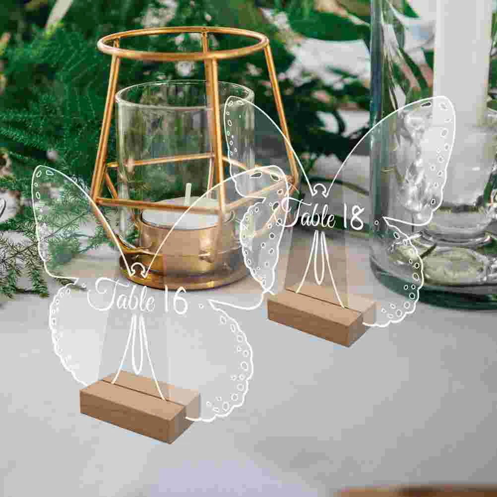 10 Sets Butterfly Table Placement Household Reserved Sign Signs Wedding Seating Chart Dining Decorations