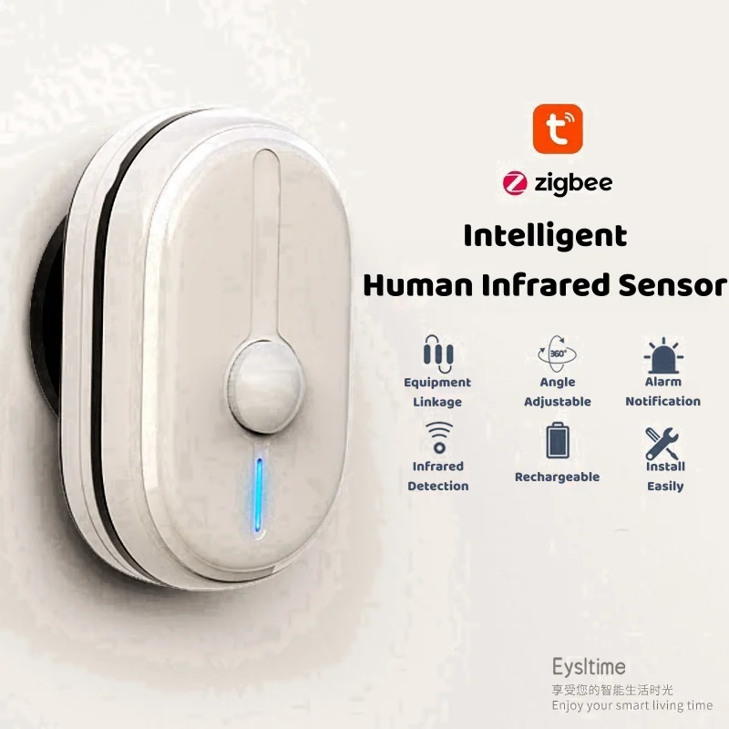 

Tuya ZigBee PIR Sensor Wireless Rechargeable Home Automation Kit Infrared Detector for Mobile APP Home Security Alarm System