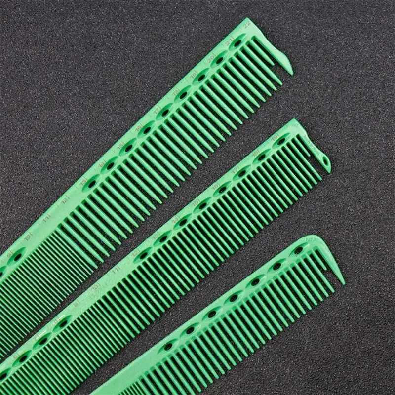 مقياس ياباني لقص الشعر مشط الراتنج الأخضر G45 على الوجهين مقاومة للحرارة صالون حلاقة أداة فرشاة التصميم