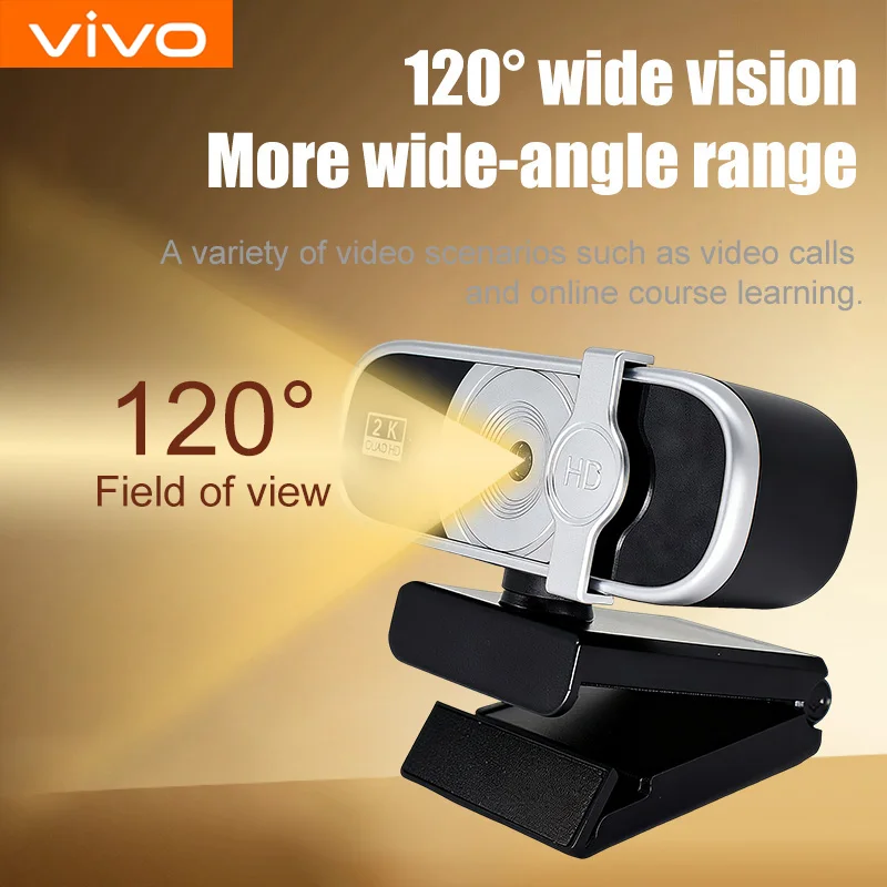 

VIVO HD Webcam 4K Full High Definition Webcam with Microphone USB Webcam For 2K 1080P Autofocus PC Laptop Video Recording Camera