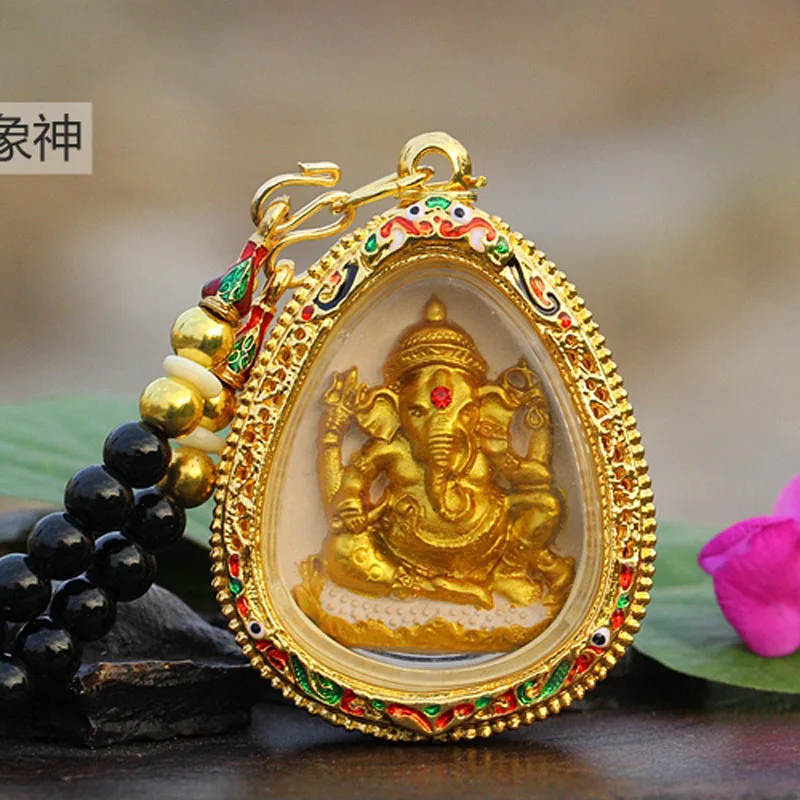 

Thailand Temple master Good luck God Buddha Amulet Ganesh of wealth Mammon Pendant all-powerful talisman