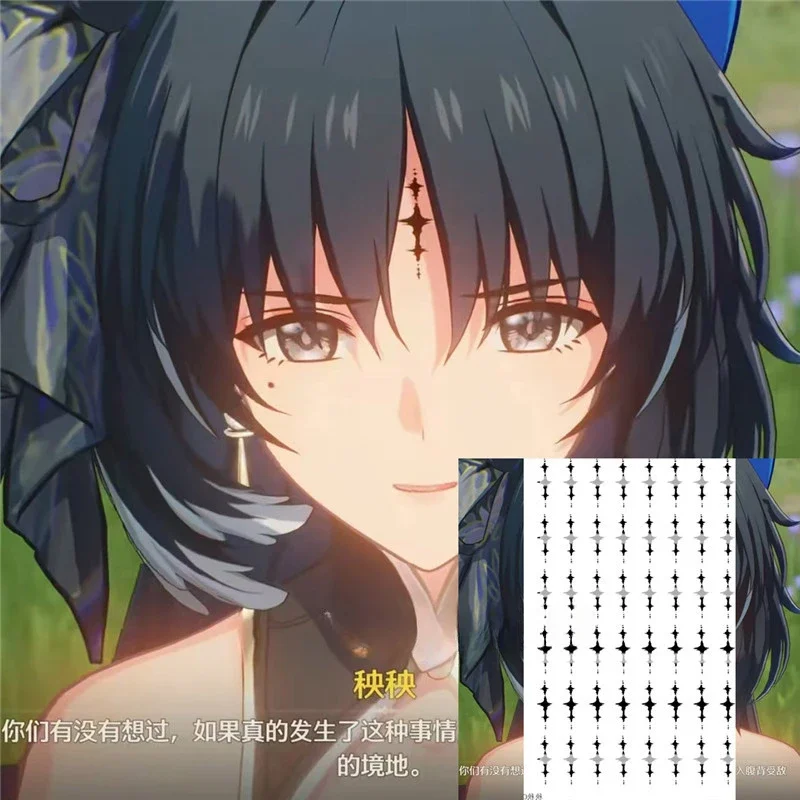 

Halloween Cosplay Costume Accessory Props Body Tattoos Wuthering Waves Yangyang Cosplay Tattoo Stickers