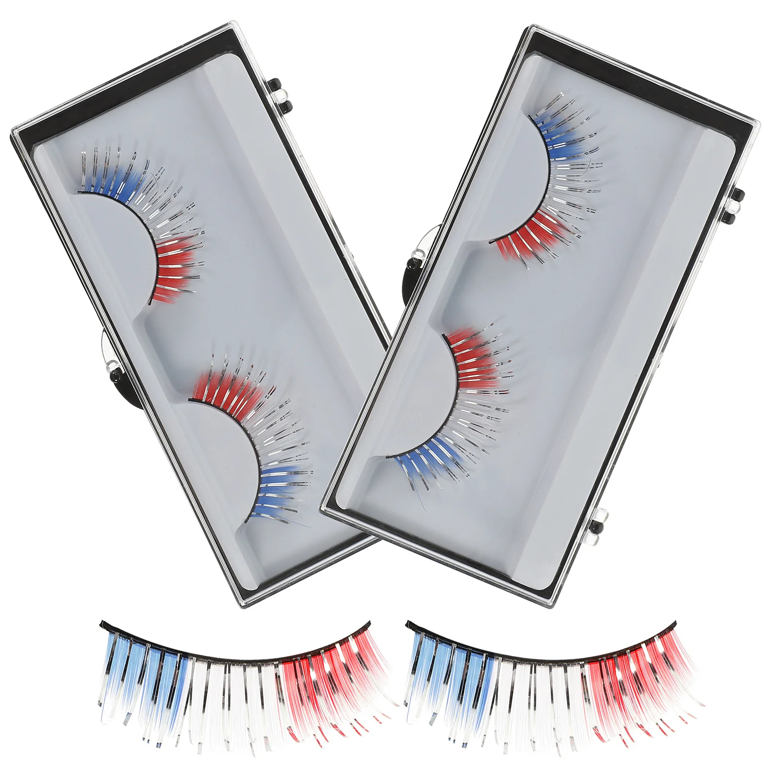 3 Pary Sztucznych Rzęs Stylowe, Wygięte Rzęsy z Włókna na Halloween, Cosplay, Imprezę, Występ, Akcesoria do Makijażu Oczu dla Kobiet