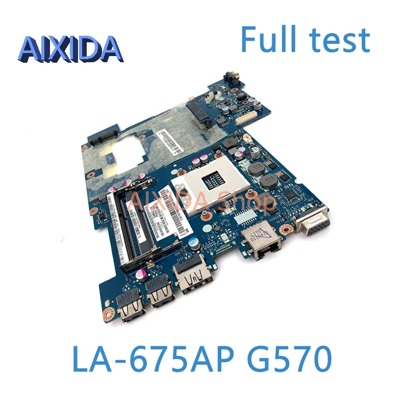 AIXIDA PIWG2 LA-675AP Laptop motherboard For LENOVO Ideapad G570 Main board HM65 DDR3 full tested