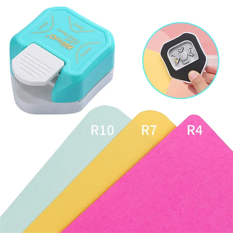 Mini Paper Corner Trimmer R4/R7/R10mm 3 in1 Corner Rounder Punch DIY Paper Photo Envelope Cutter Card Scrapbooking Punch Making