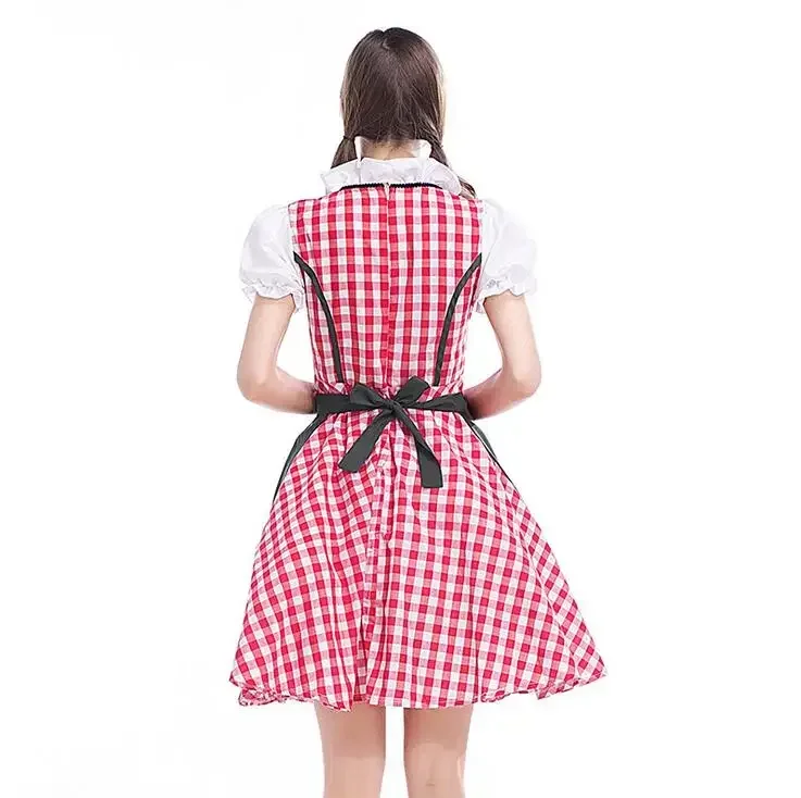 Robe traditionnelle allemande Oktoberfest Dirndl pour femme, robe de soirée, costume de cosplay, serveuse de bière, défilé