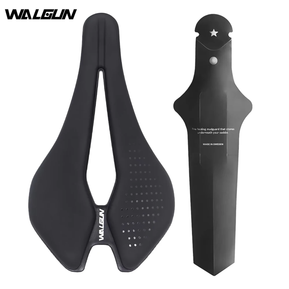 WALGUN Bicycle Seats for Road Bikes Men Women Bike Saddle with Fender 30% Carbon MTB Mountain Triathlon TT Gravel Cycling Parts