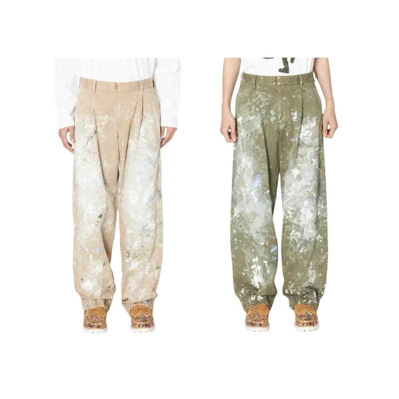 

Y2k Mens Kapital Clothing Japanese Casual Ink-splatted Old Tapered Pants Men's and Women's Casual Trousers Ropa hombre