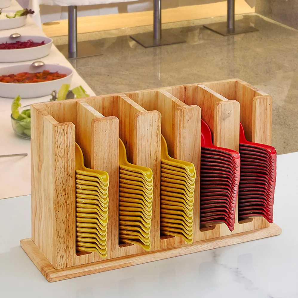 

HYS solid wood spoon storage box kitchen spoon storage rack