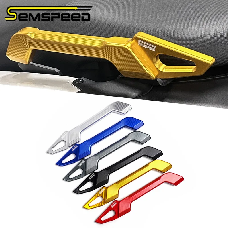 SEMSPEED Rear Passenger Grab Bar Compatible Rear Seat Pillion Grab Rail Bar Passenger Handles For YAMAHA NMAX 125 NMAX155 2025