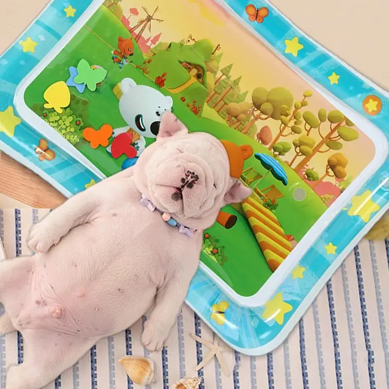 Water Sensory Mat Foldable Cat Water Play Mat Thickened Inflatable Crawling Pad Pet Supply For Hot Weather Sleeping All Age