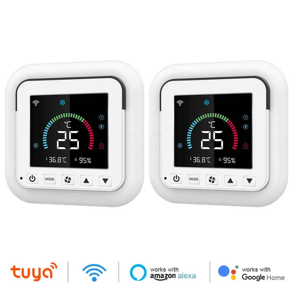 Smart Thermostat Tuya WiFi AC Air Conditioner IR Temperature Humidity Infrared USB Power LCD Control Touch Screen Google Home