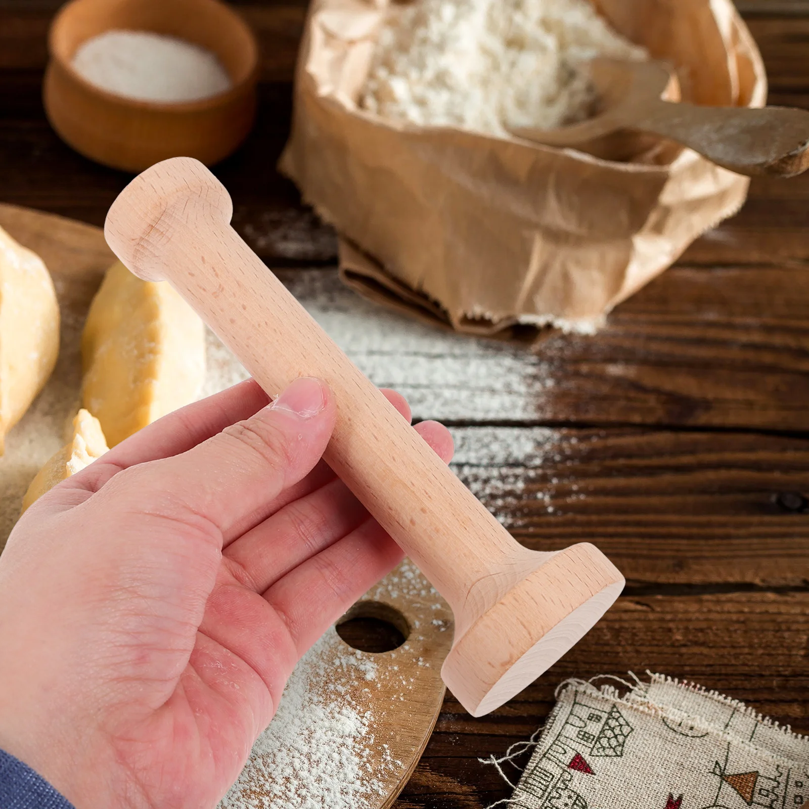 

3 Pcs Egg Tart Molds Wooden Shell Tamper Large Medium Small Handheld Pastry Tools Cake Press Nonstick Easy