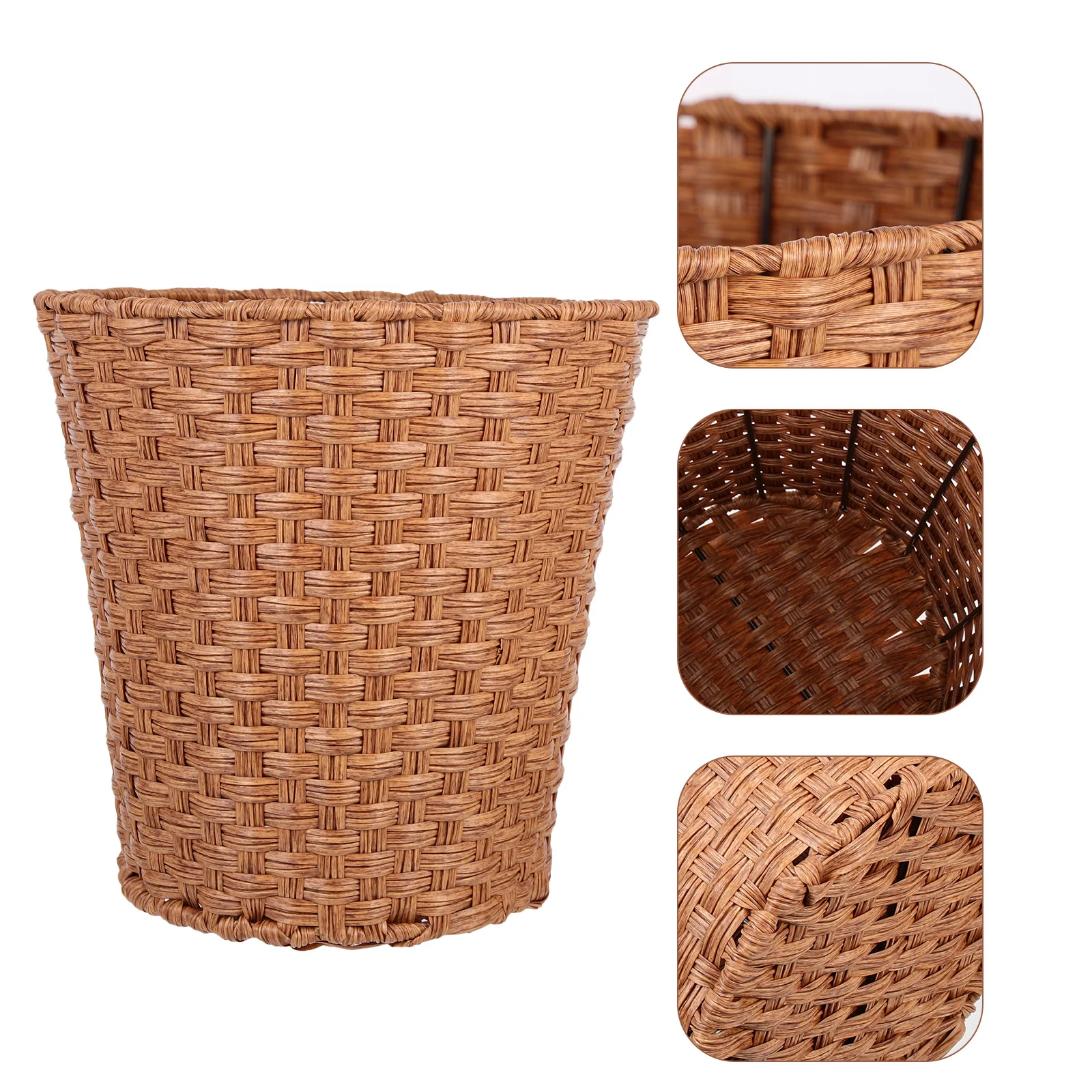 

Large Woven Storage Basket for Home Use Rattan Style Laundry Organizer Dirty Clothes Hamper Bedroom Bathroom Corridor