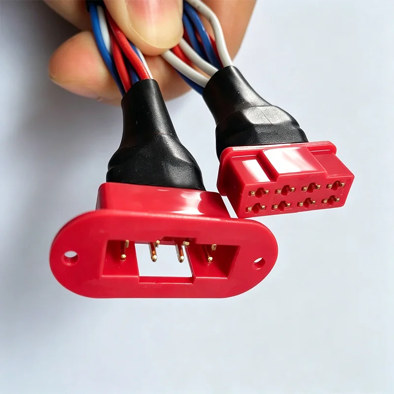 MPX 2/3-Draht-Servo-Verlängerungsstecker, vergoldeter 8-Pin-Stecker, Mehrdraht-Stecker/Buchse für RC-Modell-Flugzeuge und Segelflugzeuge