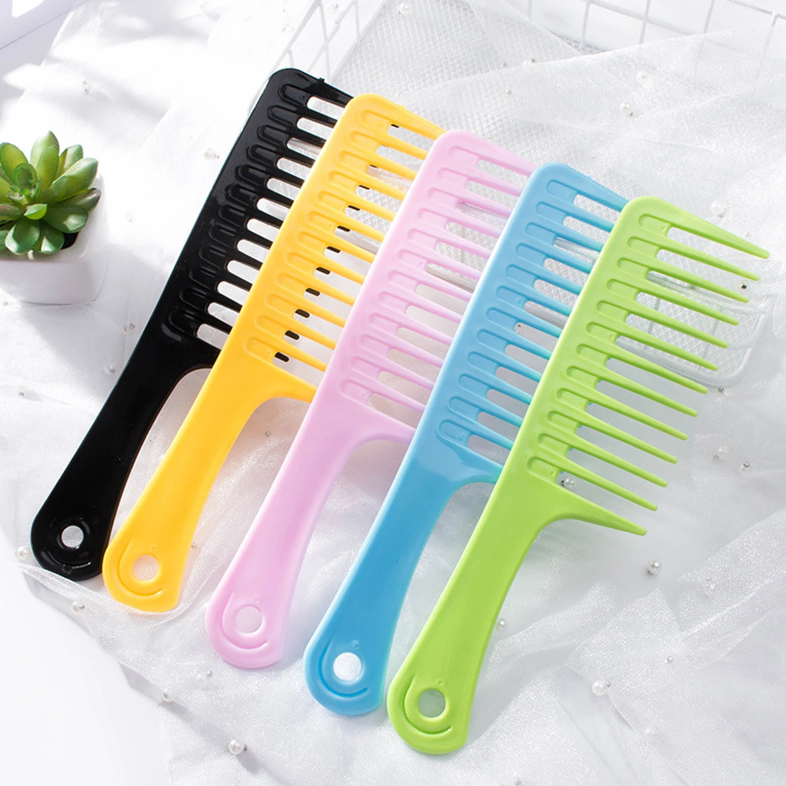 

Woman Hairdress Comb Wet Curly Hair Brushes Salon Hair Dyeing Styling Tools for Thick Curly Wavy Fluffy Hair