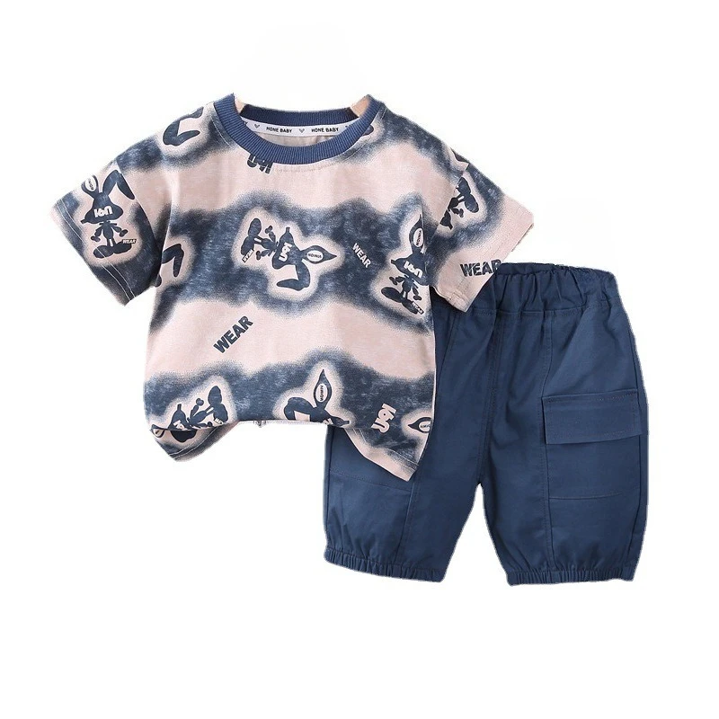 

New Summer Baby Boys Clothes Suit Children Cartoon T-Shirt Shorts 2Pcs/Sets Infant Clothing Toddler Casual Costume Kids Outfits