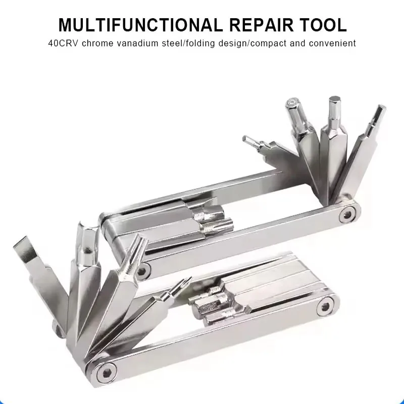 8-in-1 Bicycle Multi-Tool Kit - Portable Hex Wrench Bike Repair Tool Set for Mountain, Road & Hybrid Cycles Amagi