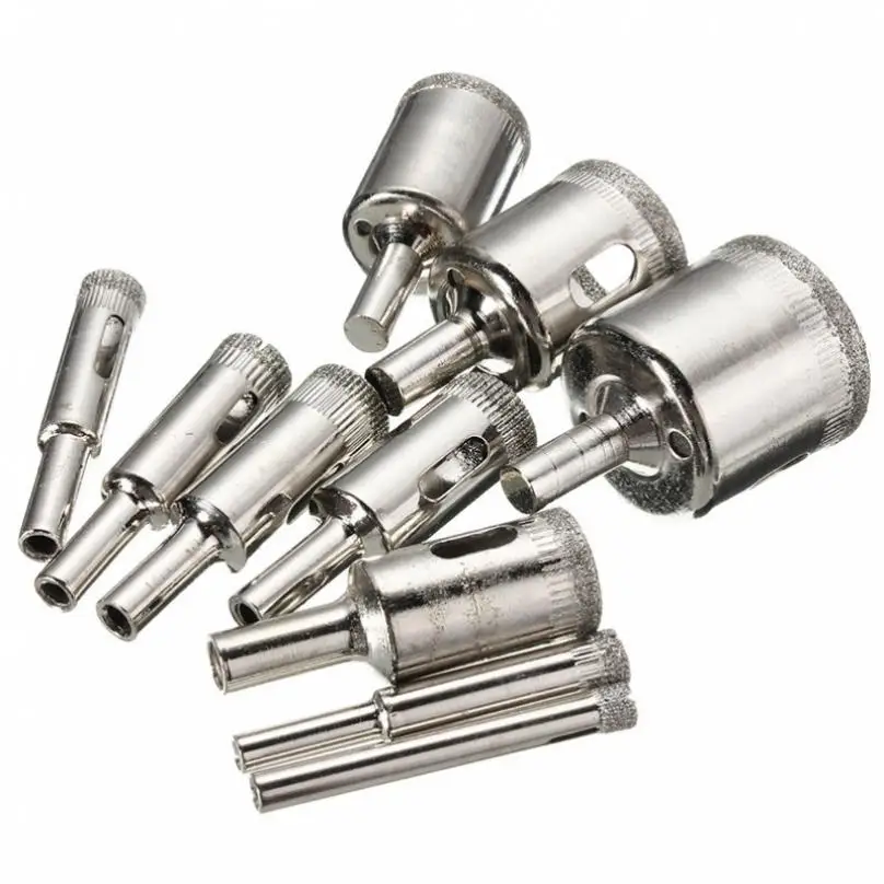 15Pcs 6Mm-50Mm Diamond Coated หลุมเปิดเซรามิค/แก้ว/หินอ่อน