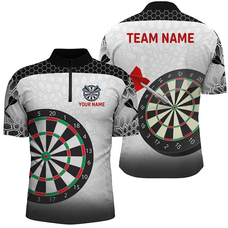 PLstar Cosmos' new personalized 3D printed red dart pattern polo shirt, unisex, casual team throwing sports series -35