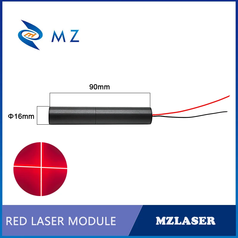 Red Cross Laser Diode Module Hot Selling Compact D16mm 650nm 5V 10mw 20mw 30mw 50mw 100mw Industrial Grade Cross Laser