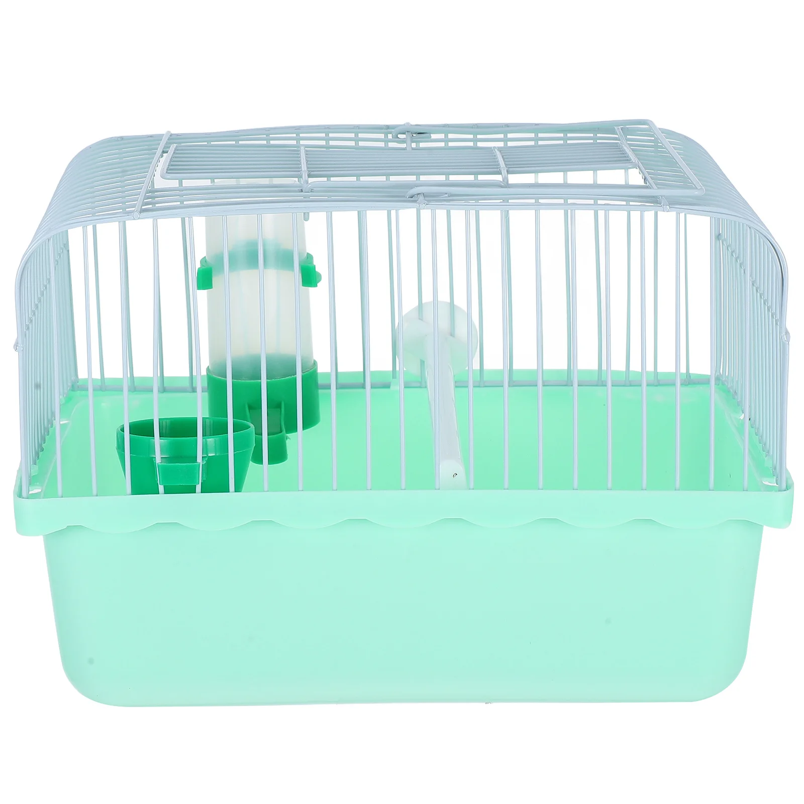 

Portable Bird Cage with Perch Food Box Water Dispenser Spacious Metal Travel Carrier for Parrots Lovebirds Small Birds Pet Cage