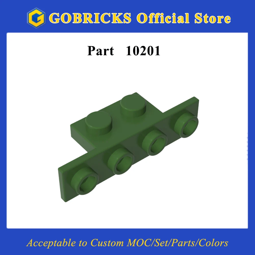 10pcs MOC 10201 Bracket Bricks 1 x 2 - 1 x 4 Rounded Corners Parts Compatible Building Block Particle For Children Hand Make DIY