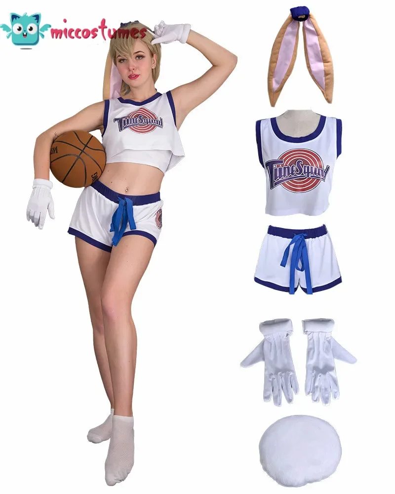 Lola Bunny Thỏ Cong Trang Phục Hóa Trang Với Găng Tay Và Phụ Kiện Tóc Dành Cho Nữ Halloween Trang Phục Hóa Trang