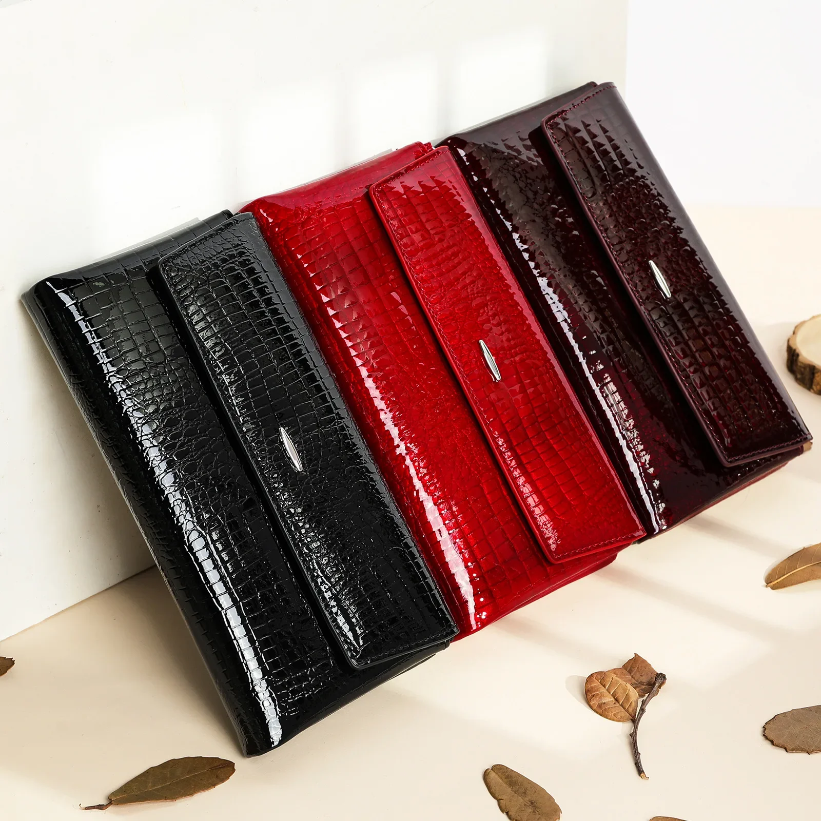 

Кошелек-клатч, женский кожаный кошелек, верхний слой, ручная сумка из воловьей кожи, многофункциональная сумка большой вместимости, женские длинные кошельки, роскошные