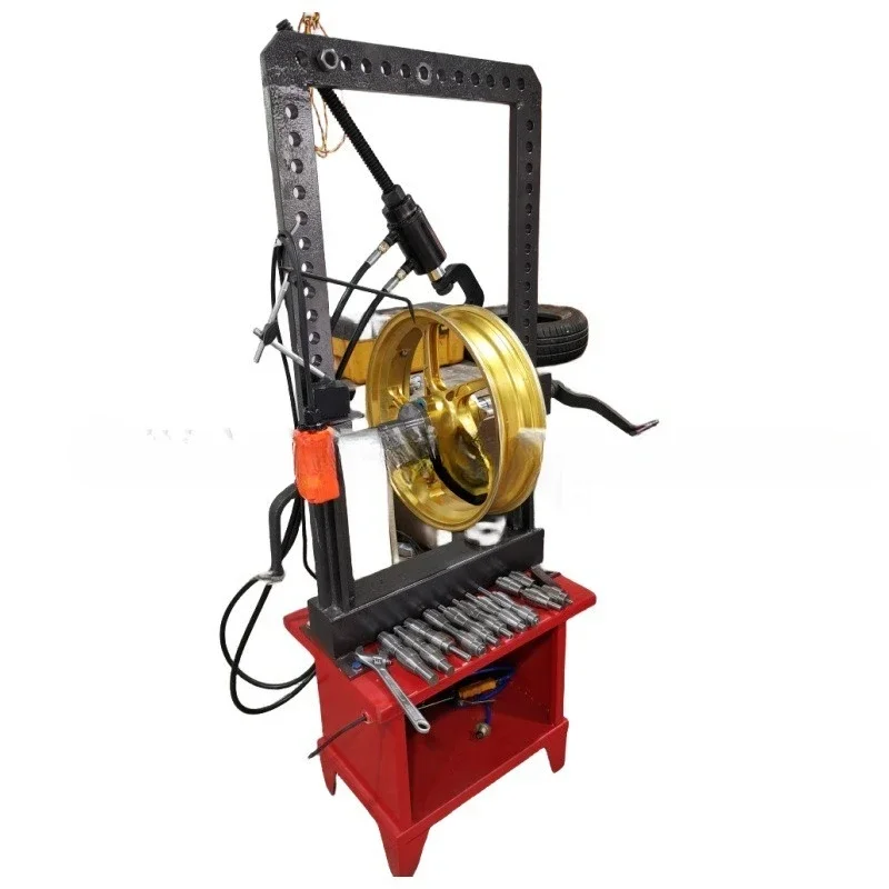 Motorcycle wheel hub shaping machine, locomotive bell deformation and roundness repair machine, racing car aluminum