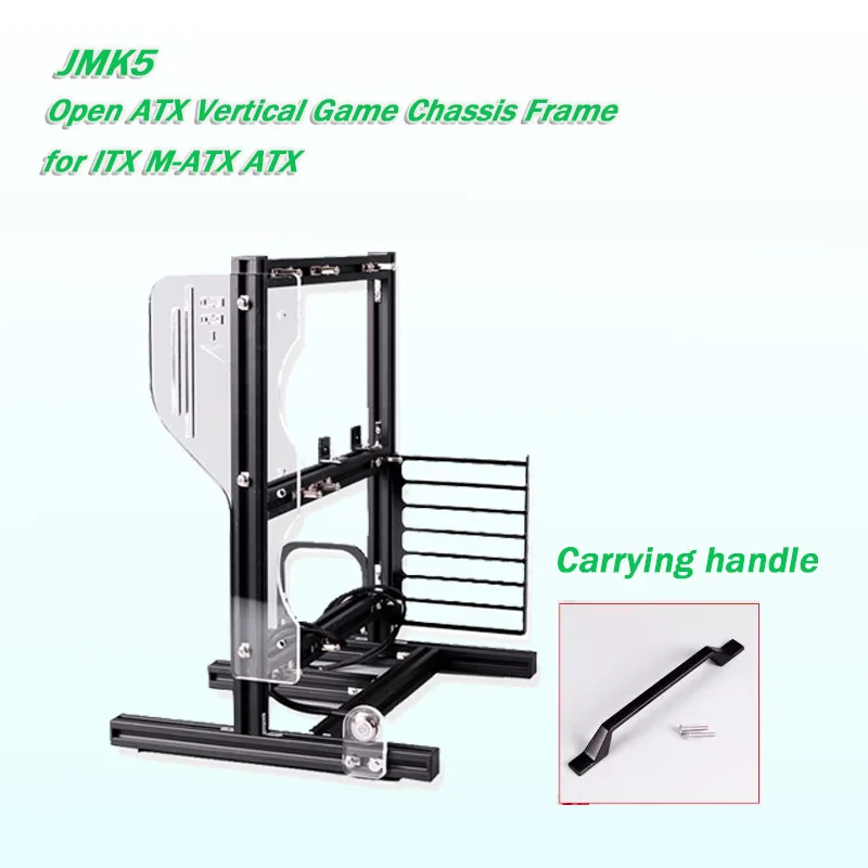 

JMK5 Open Water-Cooled Aluminum Case Rack for ITX M-ATX ATX Vertical Game Chassis Frame Micro ATX HTPC Chassis ITX Vertical PC