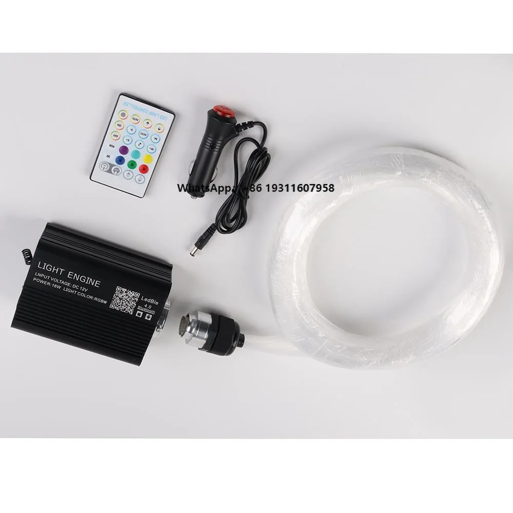 

ICarsin 16W RGBW Twinkle LED Fiber Optic Starlight Headliner Kit Starry Sky Car 3 Meter for Car Roof Ambient Light App Control
