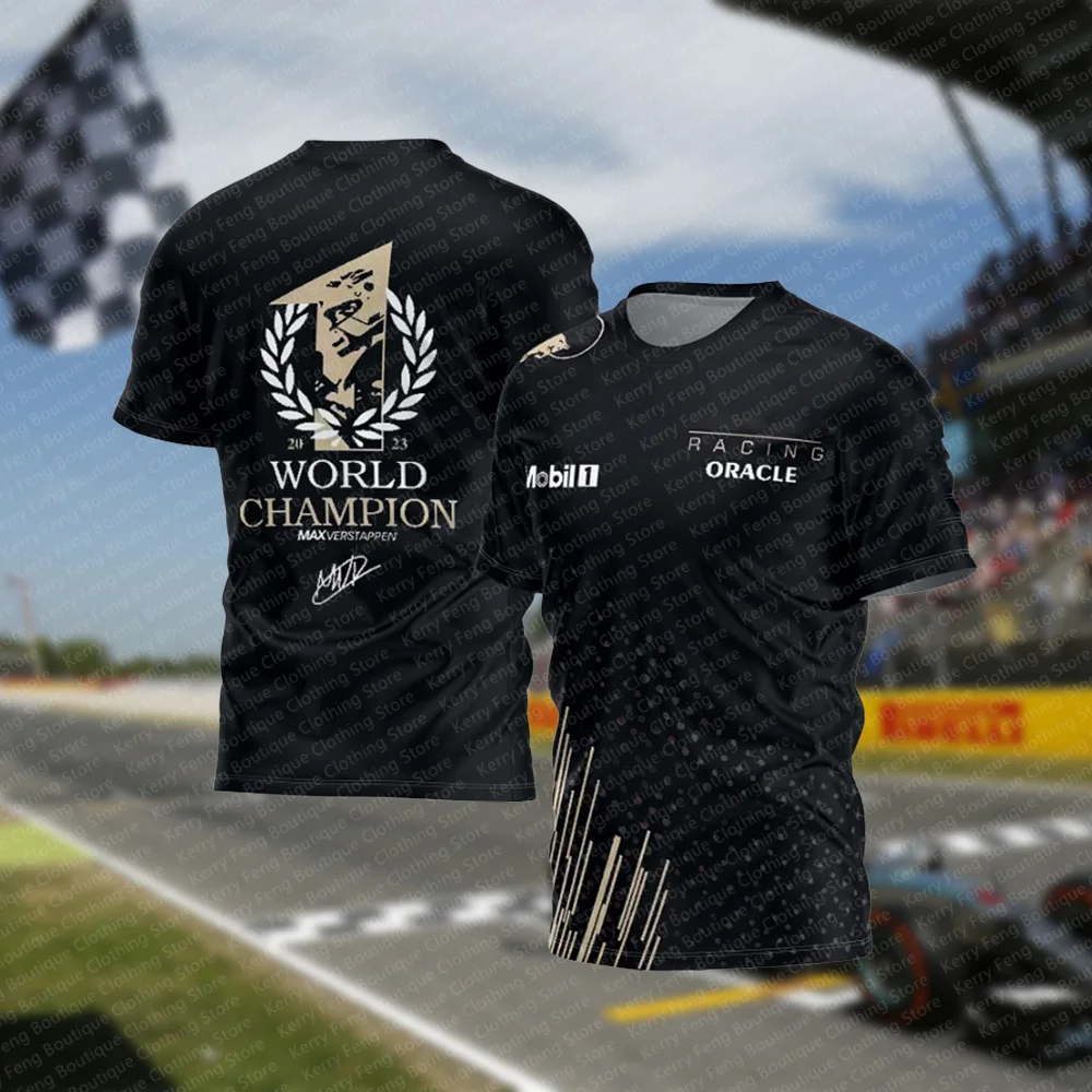 Summer New Popular F1 Men's Sports T-shirt, Daily Racing Competition Training, Breathable And Sweat Wicking Short Sleeved Top