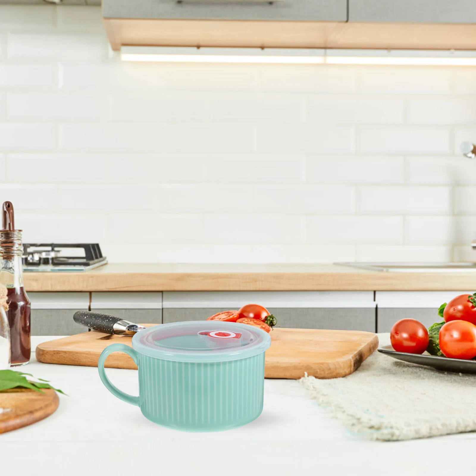 

Large Ceramic Bowl Lidded Design for Instant Noodles and Fast Food Convenient Multifunctional Bento Salad Bowl with Lid