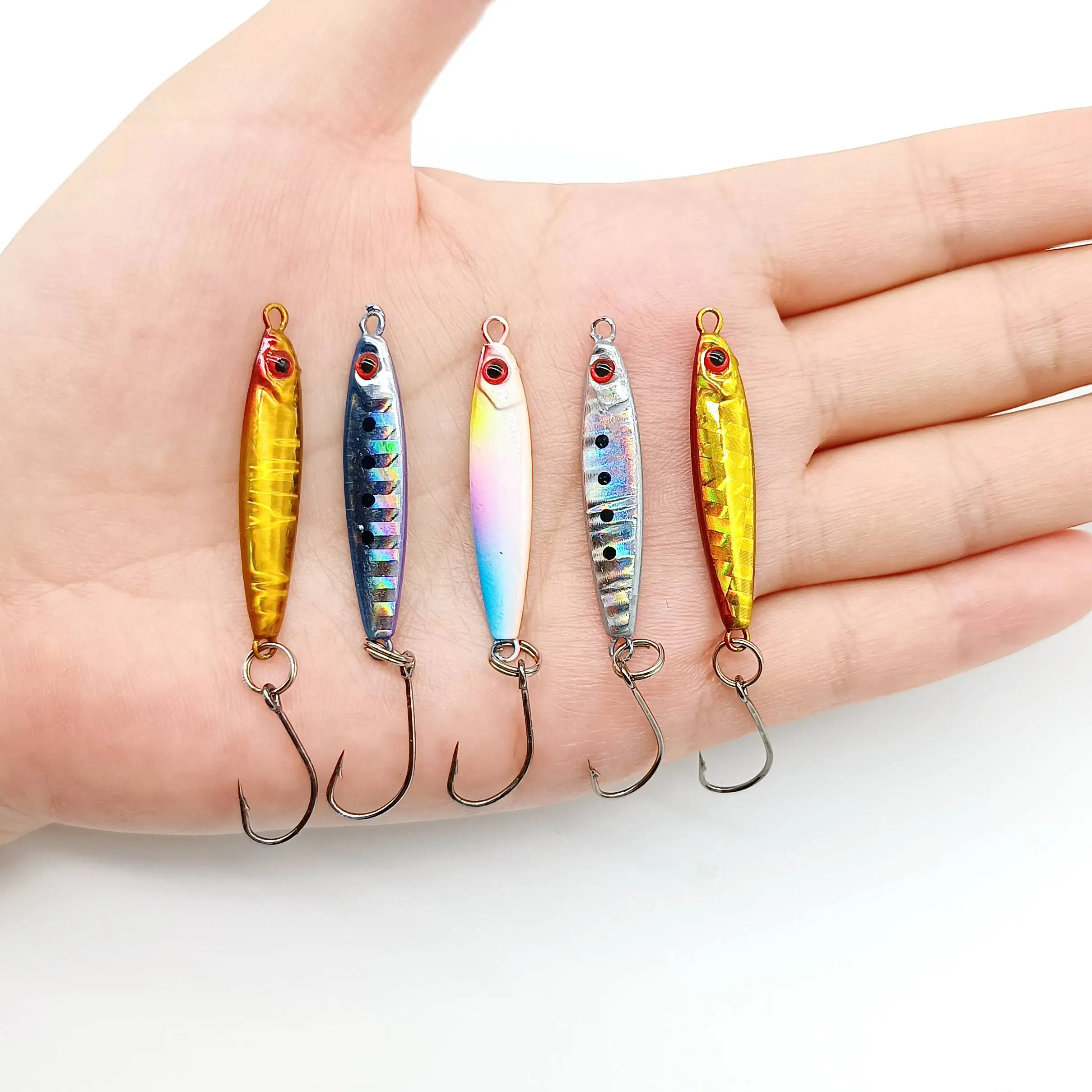 DUODUOYU, 1 шт., новая мини-металлическая приманка для рыбалки Leurre 5 г/35 мм, маленькая рыба с одним крючком, искусственная приманка Isca, рыболовные снасти