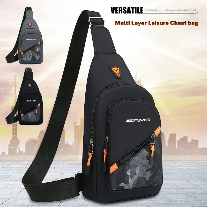 Fashion Leisure Car Logo Small Backpack One-shoulder Bag Messenger Bags For Mercedes Benz AMG Class A W222 W204 W214 CLS CLE CLA