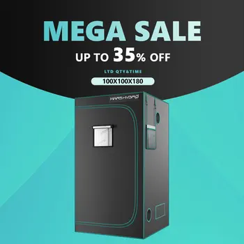 マースハイドロ-マイラー栽培チャンバー,1680d,100x100x180cm,植物栽培テントキット,反射型,39 