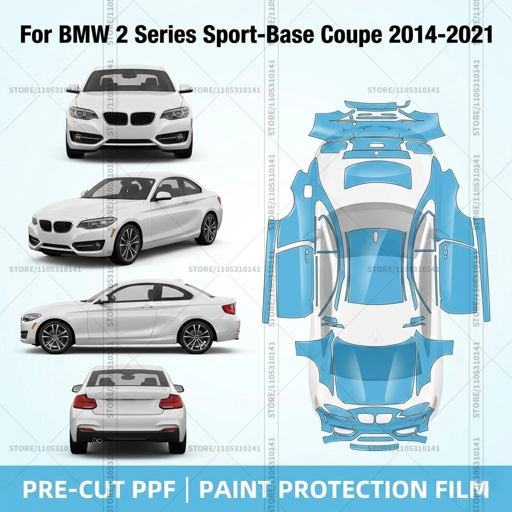 

Pre-Cut Paint Protection Film PPF Transparent Car Film Automotive PPF Full Vehicle For BMW 2 Series Sport-Base Coupe 2014-2021