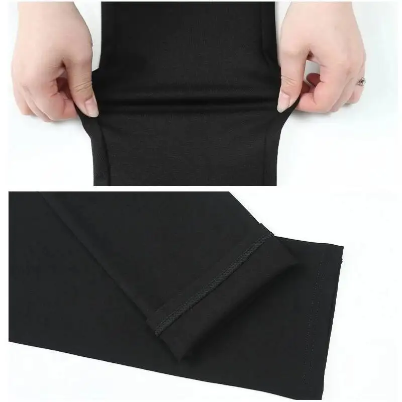 2025 Spring Autumn Women's Trousers Casual Elastic High Waist Pants Office Lady Elegant Straight Trousers Pantalon Femme