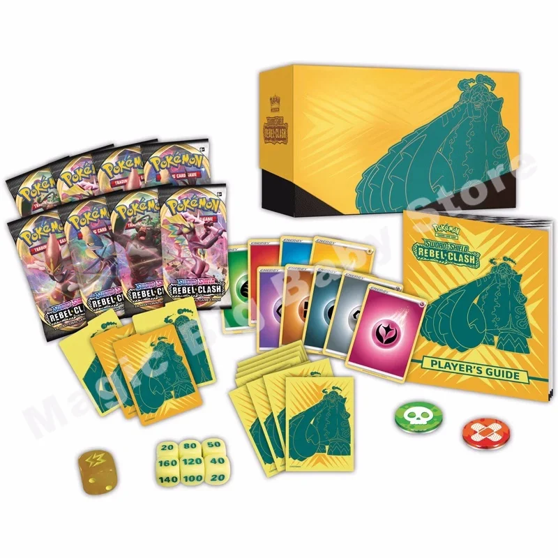 Original Genuine Pokemon Trading PTCG Cards Sword&Shield SS2 English U.S. Edition Rebel Clash Grandmaster Box Elite Trainer Box